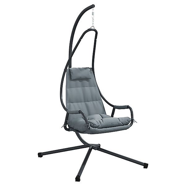 vidaXL Hängesessel mit Gestell und Kissen Anthrazit Stahl 42003852 günstig online kaufen