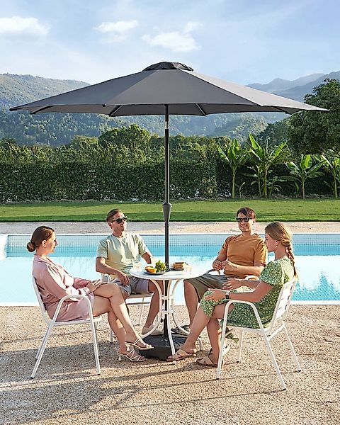 SONGMICS Sonnenschirm, UPF 50+, mit Kurbel, günstig online kaufen