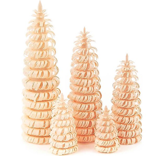 Dregeno Erzgebirge Dekofigur Ringelbäume ohne Stamm natur, 5-teilig (10cm) günstig online kaufen