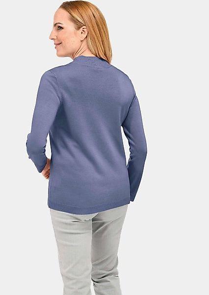 GOLDNER Rundhalspullover "Kurzgröße Eleganter Ajourpullover mit Stehbund" a günstig online kaufen