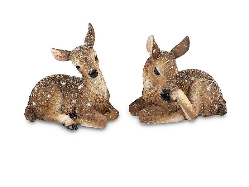formano Dekofigur Dekofigur Reh 2er Set 13 cm Rehkitz Rehe beschneit Zierfi günstig online kaufen