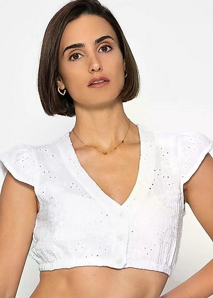 SASSYCLASSY Dirndlbluse Dirndlbluse aus Musselin mit Stickerei für Damen Tr günstig online kaufen