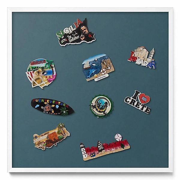 Tulup Magnettafel Magnetpinnwand Metall für Urlaubsmagnete Farbe Dunkeltürk günstig online kaufen