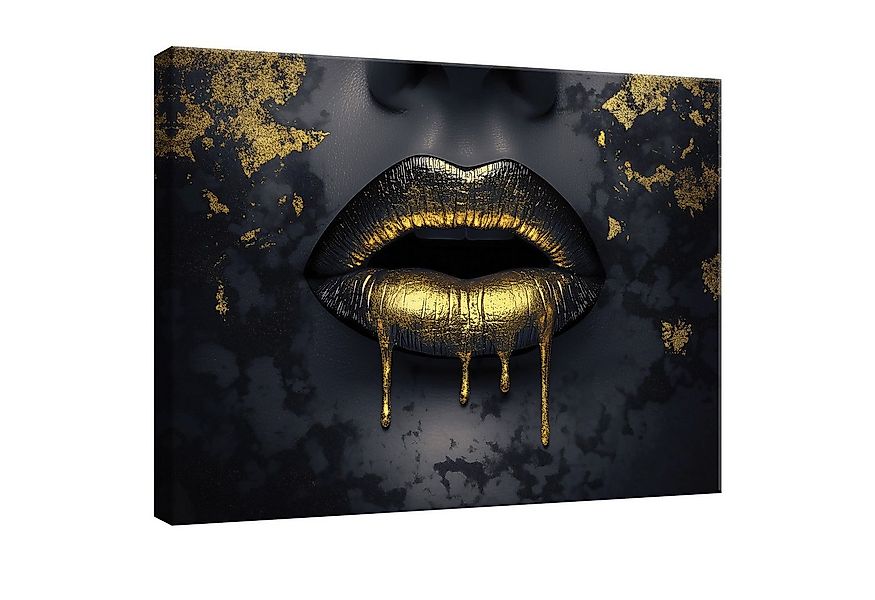 Wallarena Leinwandbild Abstrakt Gold Wandbild XXL Leinwandbilder Modern Wan günstig online kaufen