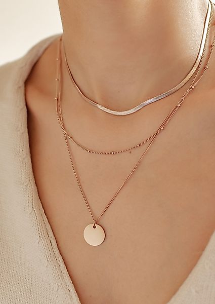 Hey Happiness Edelstahlketten-Set Layer, Mehrreihige Choker günstig online kaufen