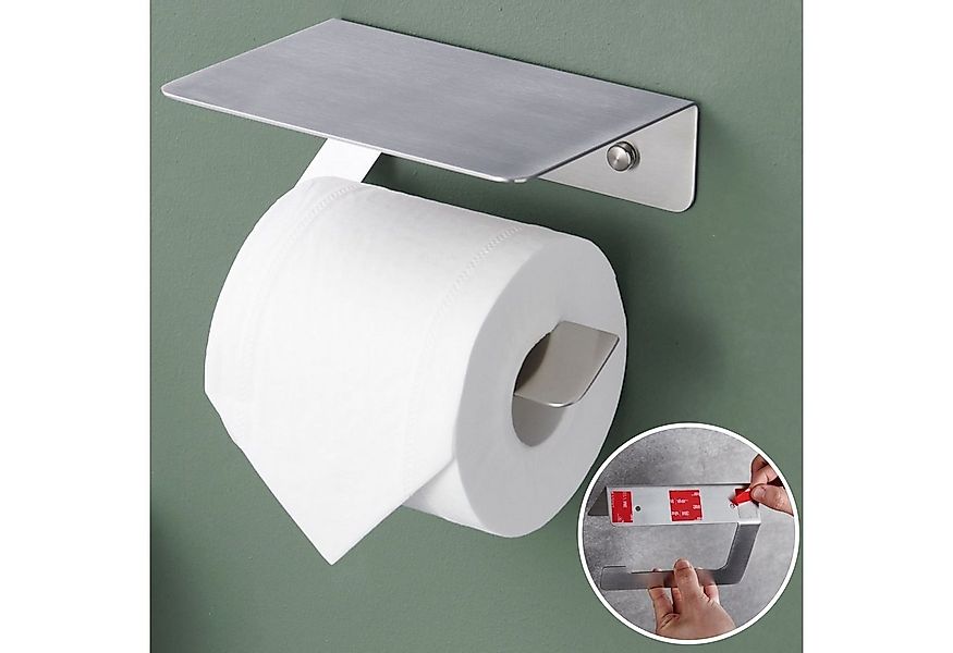 DEKAZIA Toilettenpapierhalter ohne Bohren Klopapierhalter Klorollenhalter W günstig online kaufen