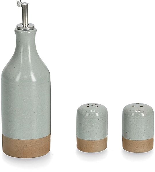 Zeller Present Salz- / Pfefferstreuer Steingut / Edelstahl, Essig-/Ölspende günstig online kaufen