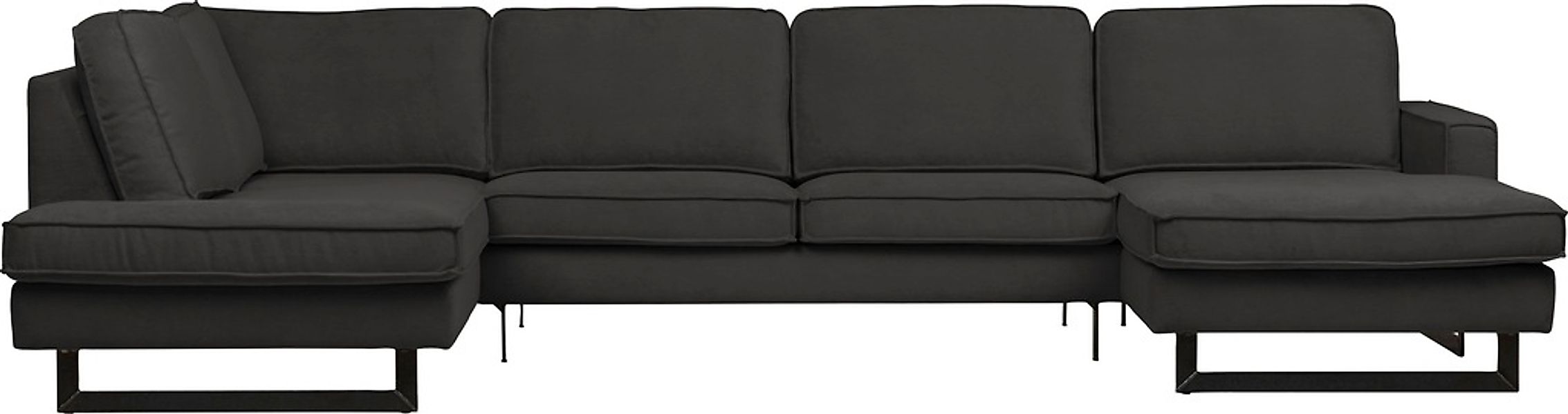 Home affaire Wohnlandschaft "Pinto, 350 cm, U-Form, XXL, mit Ottomanen" Cor günstig online kaufen