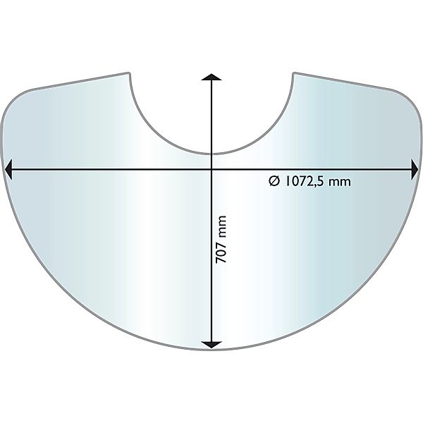 Aduro Glasbodenplatte Halbmond für Aduro 22 Serie günstig online kaufen