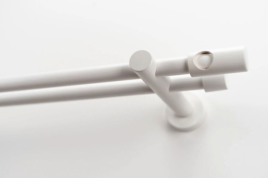 GARESA Gardinenstange "PANDRI" Ø 20 mm 2 läufig-läufig Wunschmaßlänge Vorha günstig online kaufen