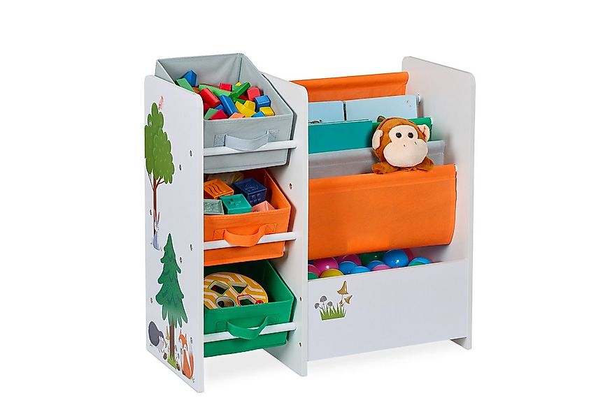 relaxdays Standregal Kinderregal mit Boxen günstig online kaufen