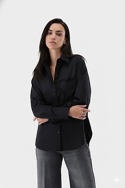 Hemdbluse mit Herz-Tasche günstig online kaufen