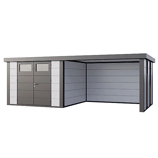 Gerätehaus Classico 3030 mit Lounge L Rechts m. Fenster 642 cm x 238 cm Wei günstig online kaufen