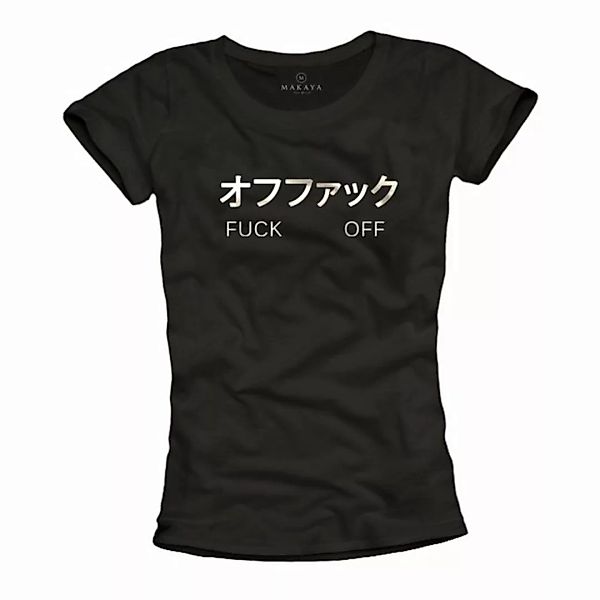MAKAYA T-Shirt Damen Freche Sprüche Lustige Shirt Motive Print Aufdruck Fra günstig online kaufen