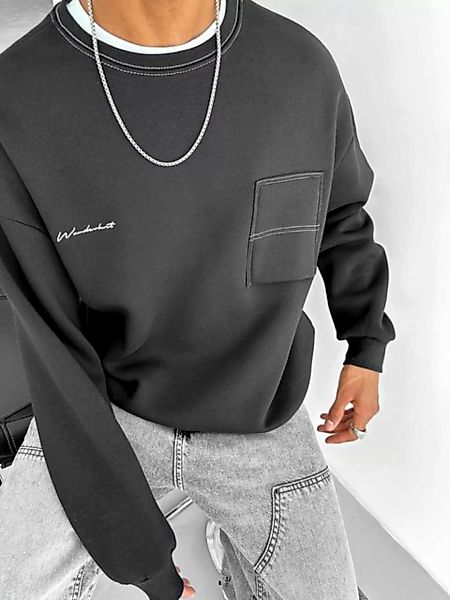 Abluka Sweatshirt Sweatshirt mit Tasche Oversize Pocket Sweatshirt günstig online kaufen