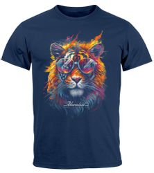 Neverless Print-Shirt Herren T-Shirt Tiger Print günstig online kaufen