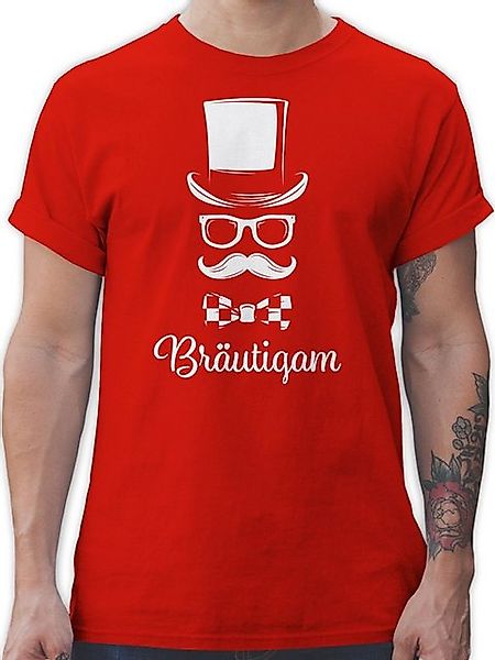 Shirtracer T-Shirt Bräutigam Gentleman Schreibschrift JGA Männer günstig online kaufen