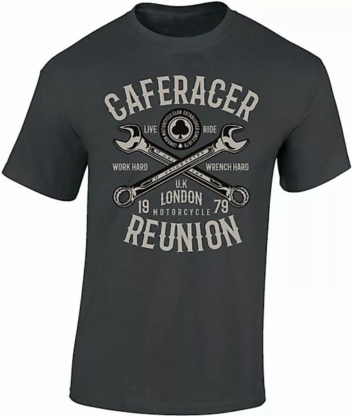 Baddery Print-Shirt Biker Shirt: Cafe Racer Reunion - Motorrad T-Shirt, hoc günstig online kaufen