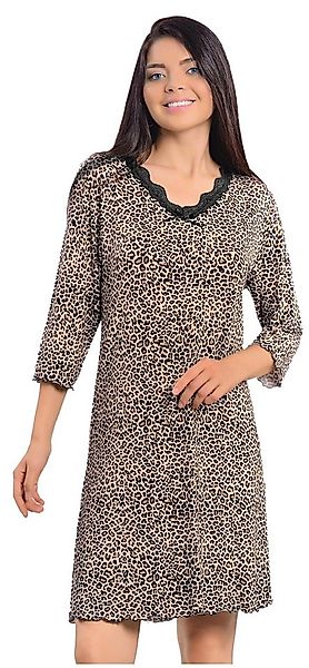 Vienetta Nachthemd Damen Schlafshirt Animalprint (1-tlg) Modisches Design günstig online kaufen