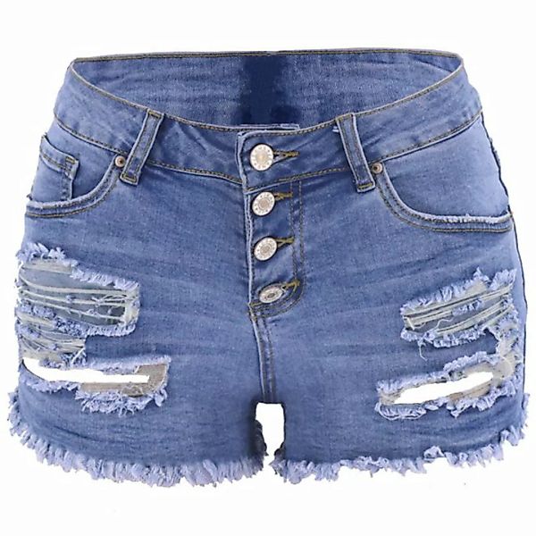 FIDDY Shorts Damen Jeansshorts Sommer zerrissen Retro günstig online kaufen