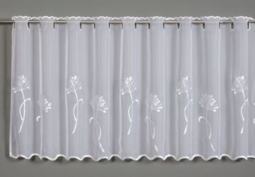 Sehlbach Gardine "Bistrogardine Voile Stickerei Pusteblume" Durchzuglöcher günstig online kaufen