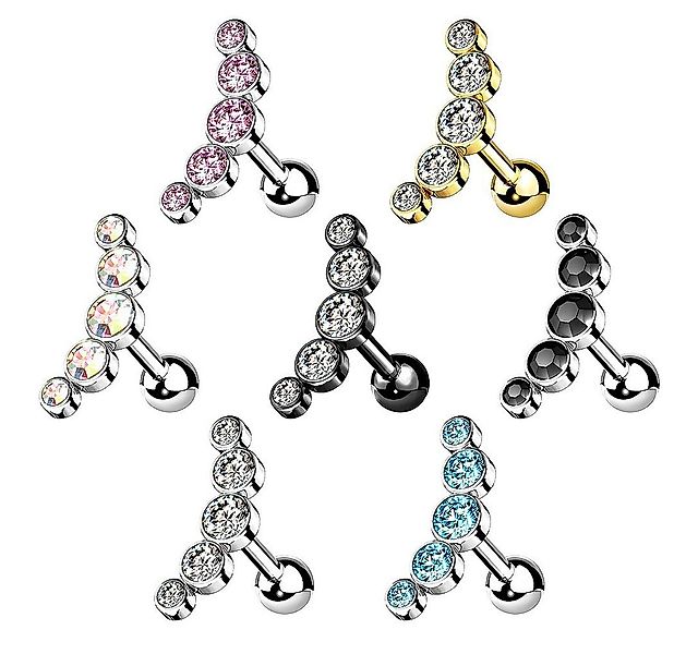 Taffstyle Piercing-Set Ohrpiercing Helix Knorpel Tragus Piercing Schmuck Kr günstig online kaufen