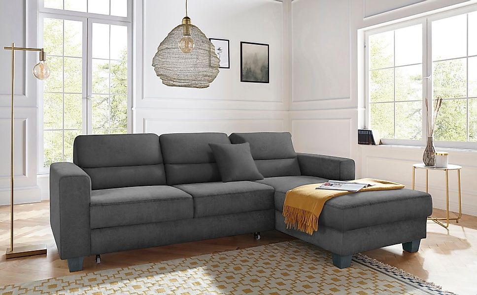 TRENDMANUFAKTUR Ecksofa "Chamber, zeitlos & modern, hoher Sitzkomfort, Brei günstig online kaufen