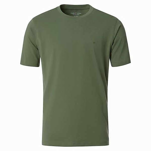 CASAMODA Rundhalsshirt CasaModa Übergrößen Basic T-Shirt schilfgrün günstig online kaufen