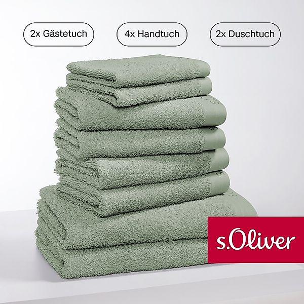 s.Oliver Handtuch Set »s.Oliver, Premium Qualität, 600 gr/m²«, (Set, 8 St., günstig online kaufen