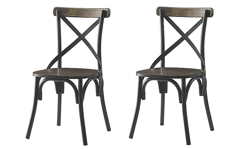 Stuhl 2er-Set  Howard ¦ grau ¦ Maße (cm): B: 46 H: 86 Stühle > Polsterstühl günstig online kaufen