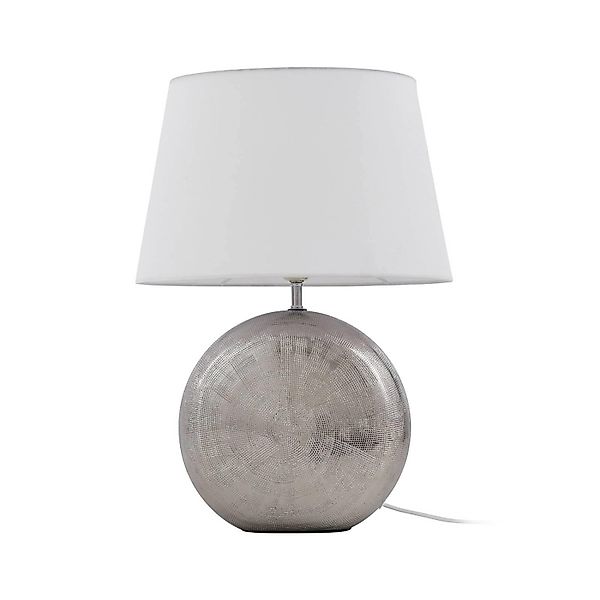 Lindby Tischlampe Florentino 9626183 in Weiß aus Textil 1-flammig E27 Wohnz günstig online kaufen