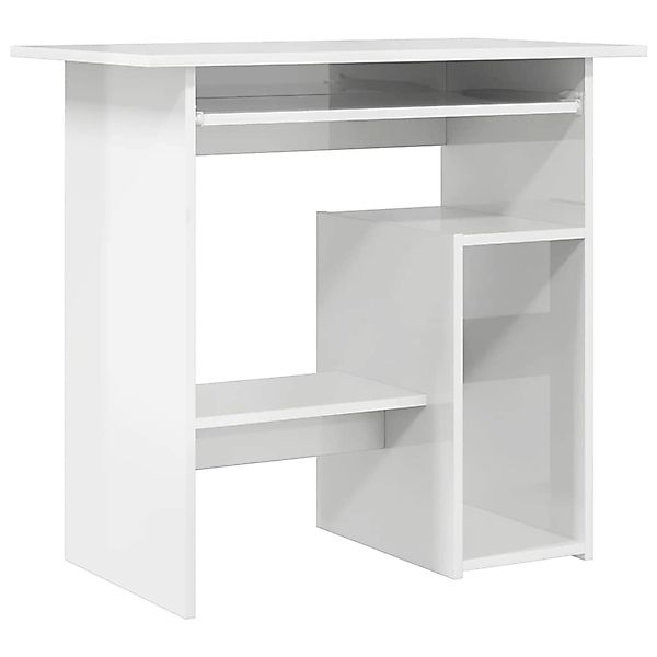 vidaXL Schreibtisch Hochglanz-Weiß 80x45x74 cm Holzwerkstoff 801370 günstig online kaufen