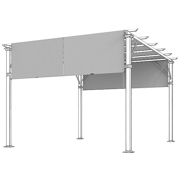 Outsunny Ersatzdach für Pergola 488 x 122 cm mit UV-Schutz, Sonnensegel für günstig online kaufen
