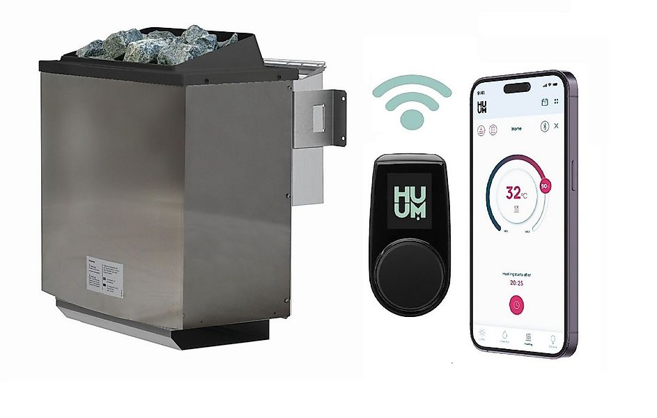 Karibu Bio-Saunaofen 9 kW SET mit WiFi-Steuerung, 9 kW, externe Steuerung, günstig online kaufen