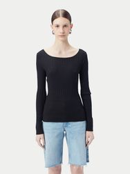 GOBI Cashmere Rundhalspullover Rippenpullover aus Baumwoll-Seiden-Kaschmir- günstig online kaufen