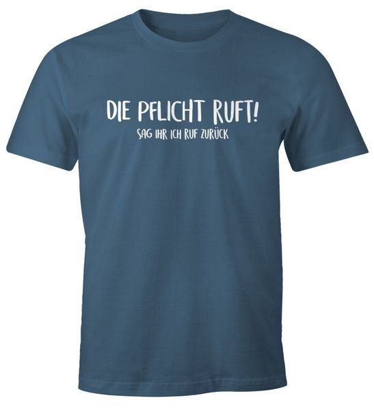 MoonWorks Print-Shirt Herren T-Shirt Die Pflicht günstig online kaufen