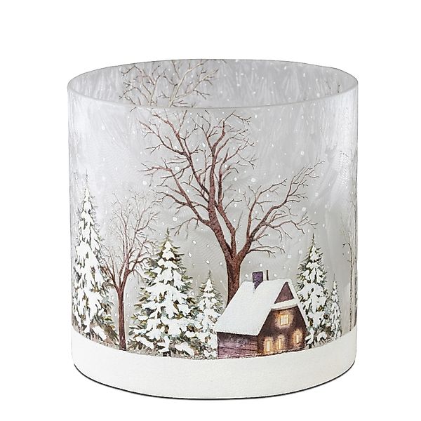formano Teelichthalter Winterlandschaft, Farbe: Weiß, Motiv: günstig online kaufen