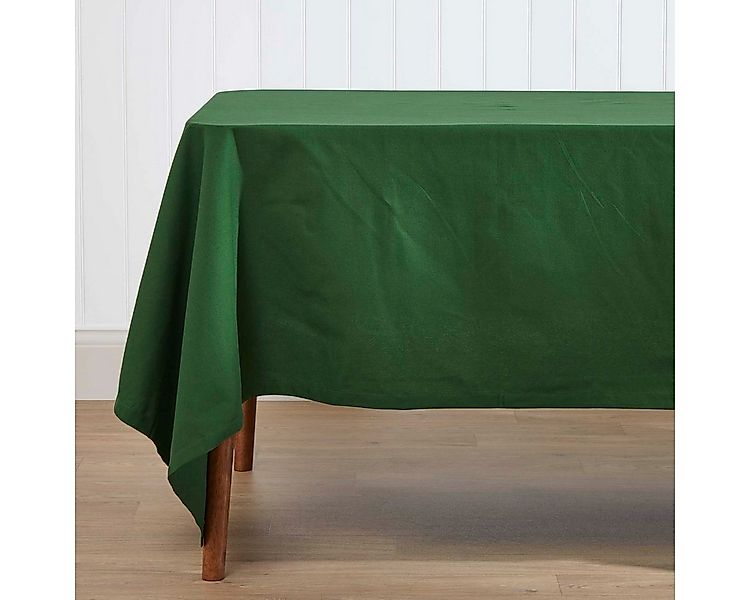 Homescapes Tischdecke Tischdecke dunkelgrün – 137 x 178 cm, 100% Baumwolle günstig online kaufen