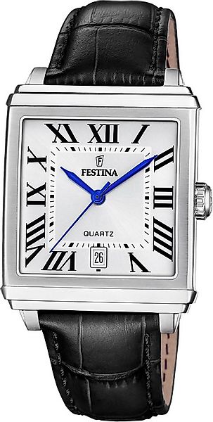Festina Quarzuhr Festina Herrenuhr Leder schwarz Festina, (Analoguhr), Herr günstig online kaufen