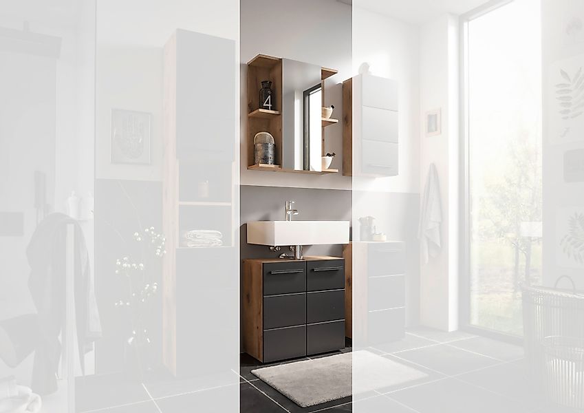 moebel-dich-auf Badmöbel-Set Vail, (Set 4, Spiegelschrank, günstig online kaufen