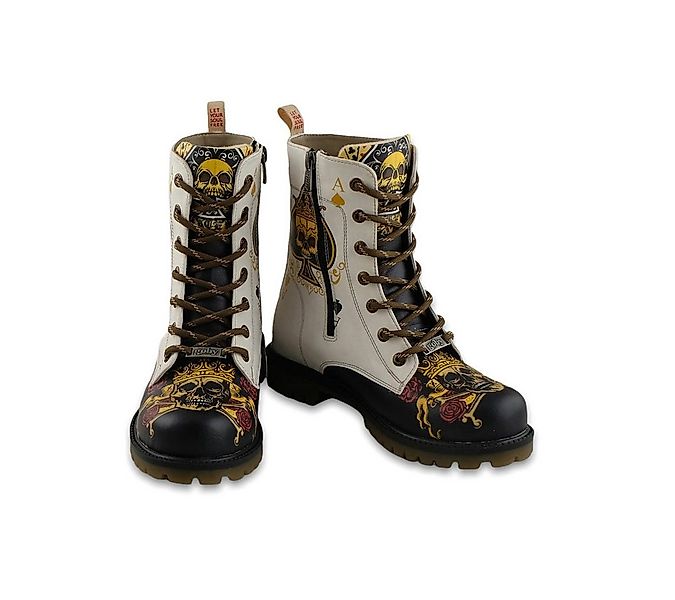 LaMarta Pik Boots- Eleganz in Weiß, Schritte mit Stil! ♠ Schnürstiefel günstig online kaufen