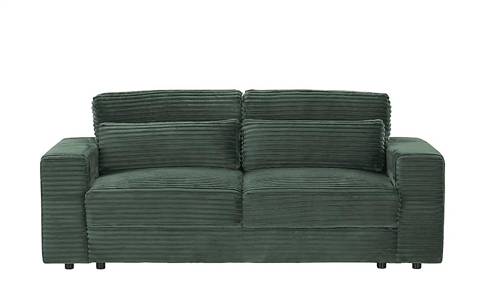 Big Sofa in modernem Breitcord Branna ¦ grün ¦ Maße (cm): B: 209 H: 89 T: 1 günstig online kaufen