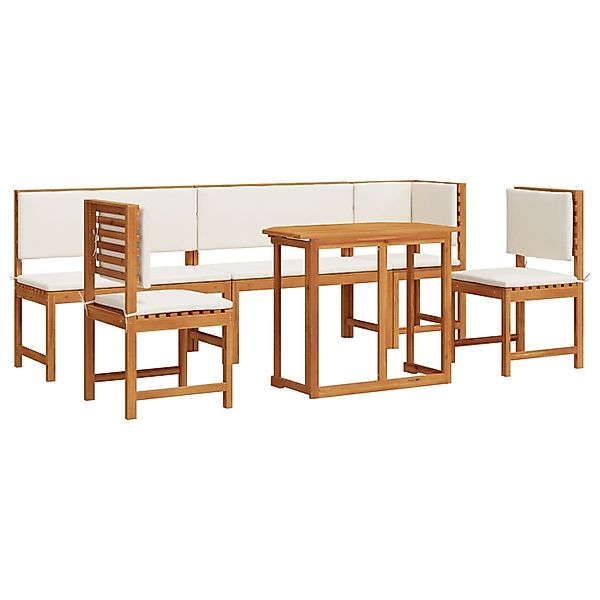 vidaXL 6-tlg Garten-Essgruppe mit Kissen Massivholz Akazie 3329117 günstig online kaufen