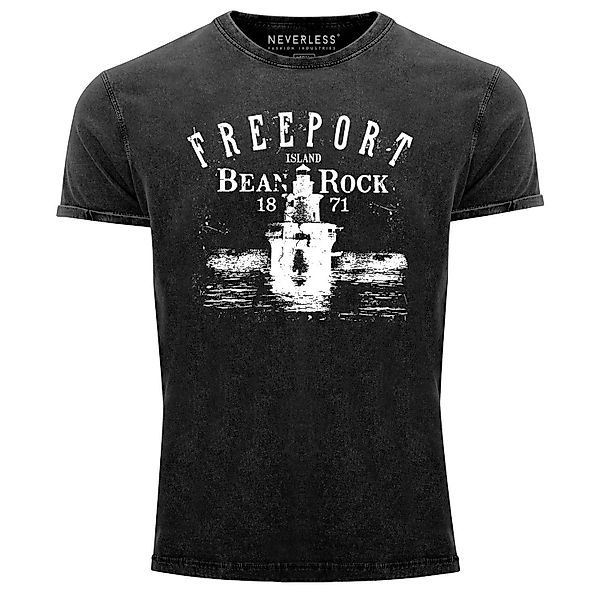 Neverless Print-Shirt Herren Vintage Shirt Retro günstig online kaufen