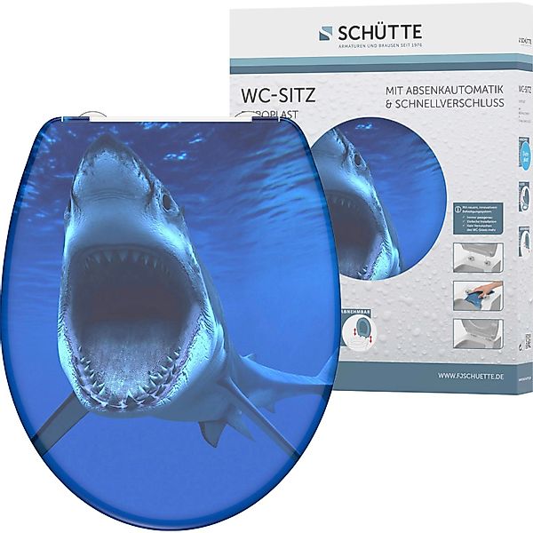 Schütte WC-Sitz Shark, Duroplast, mit Absenkautomatik günstig online kaufen