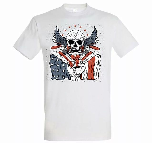 Youth Designz Print-Shirt USA Biker Skull Herren T-Shirt mit lustigem Logo günstig online kaufen