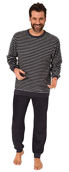 Normann Pyjama Herren Frottee langarm Schlafanzug günstig online kaufen