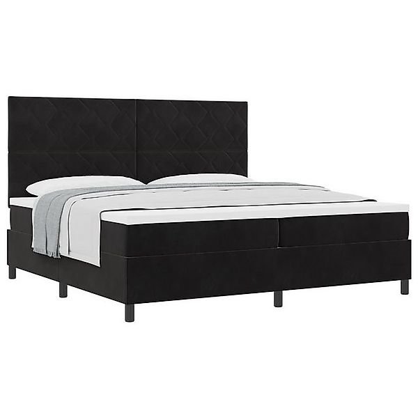 vidaXL Bett Boxspringbett mit Matratze Schwarz 200x200 cm Samt (1-tlg) günstig online kaufen