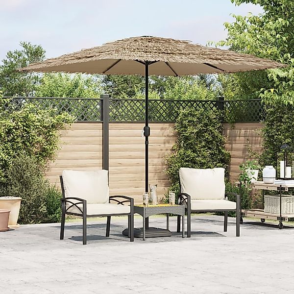 vidaXL Sonnenschirm, Sonnenschirm mit Stahlmast Braun günstig online kaufen