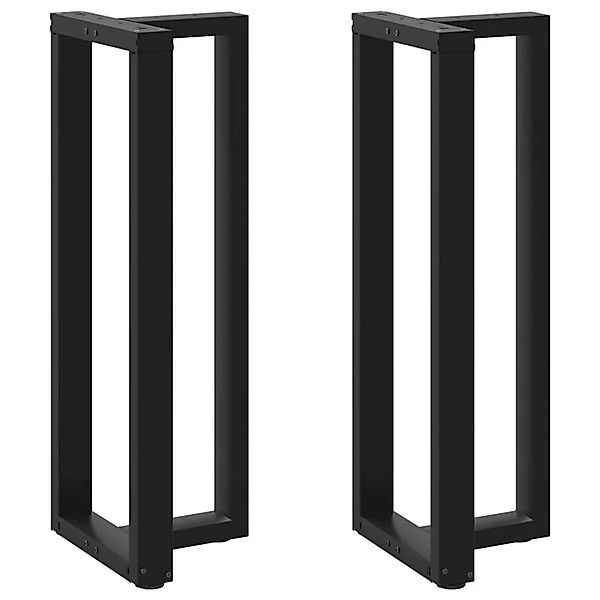 vidaXL Bartischbeine T-Form 2 Stk Schwarz 50x35x110-111 cm Stahl 4013100 günstig online kaufen